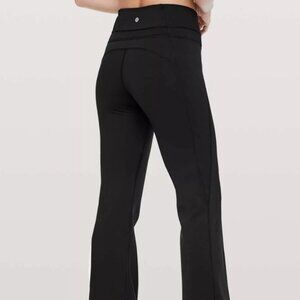 Lululemon Groove Pant Flared Black Women's Size 6 32” Full On Luon